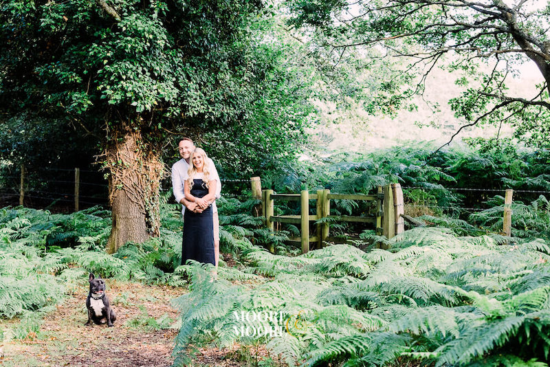 Pre-Wedding Engagement Photoshoot with pet dog in Fleet Hampshire by Moore & Moore Photography