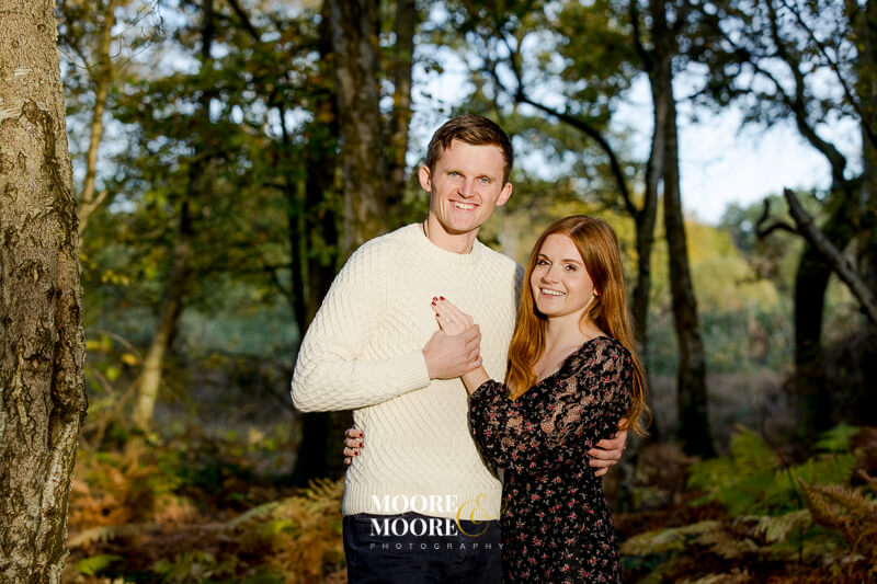 Autumn Pre-wedding engagement photoshoot in Fleet Hampshire by Moore & Moore Photography