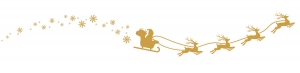 Santa sleigh gold christmas