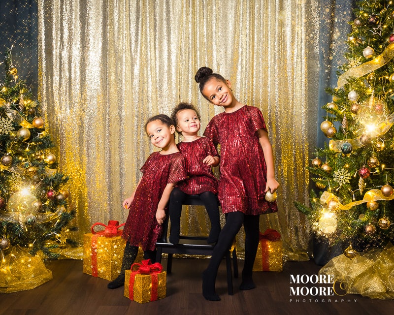 Christmas Sparkle Photoshoot in Fleet Hampshire at Moore & Moore Photography