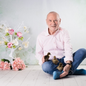 Tony Moore with Baby Ducks Portraits at Moore & Moore Photography, Fleet, Hampshire