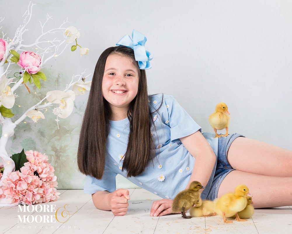 unique childrens-baby-ducks-portraits-experience-in-hampshire at Moore & Moore Photography
