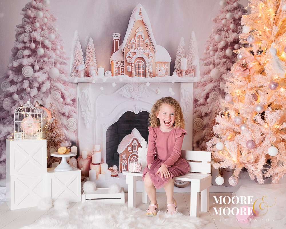 It's Pinkmas Christmas Fairytale portrait experience in Fleet Hampshire