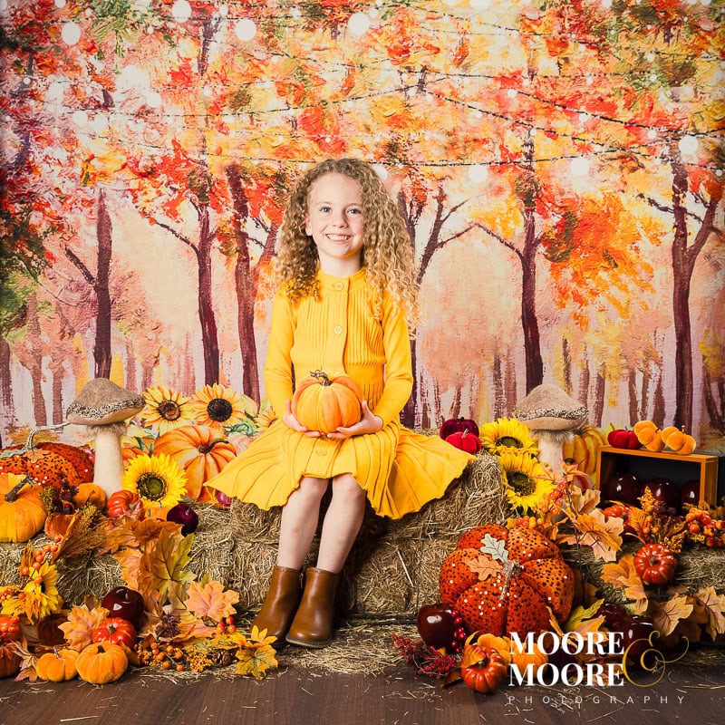 Childrens Autumnal Pumpkin Portraits - Moore & Moore Photography, Fleet, Hampshire