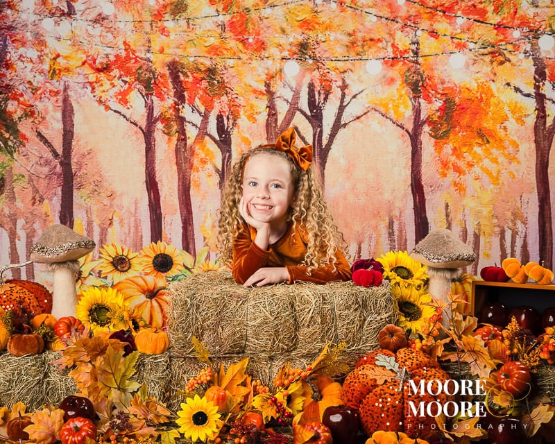 Childrens Autumnal Pumpkin Portraits - Moore & Moore Photography, Fleet, Hampshire