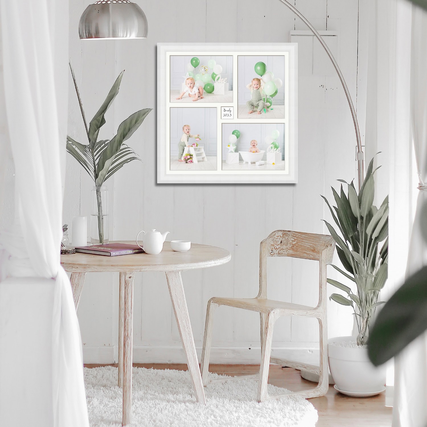 family artwork displayed in living space so child sees how loved he is